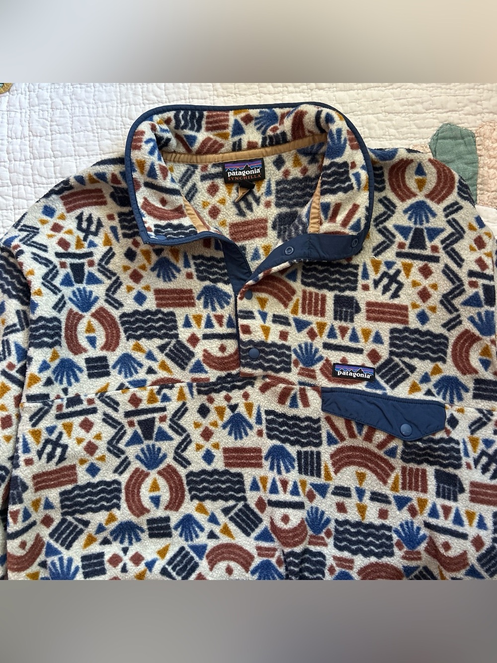 Patagonia Synchilla Lightweight Snap-T Fleece Pullover- Protected Peaks
